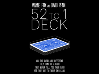 The 52 to 1 Deck Blue (Gimmicks and Online Instructions) by Wayne Fox and David Penn - Trick