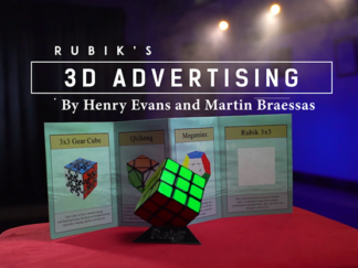 Rubik's Cube 3D Advertising (Gimmicks and Online Instructions) by Henry Evans and Martin Braessas - Trick