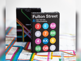 BLACK EDITION FULTON STREET MTA PLAYING CARDS (1972 VIGNELLI MAP EDITION)