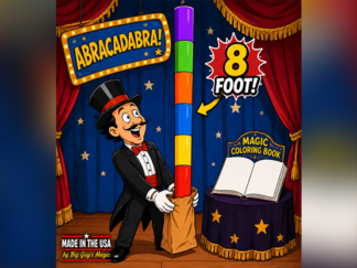 8 Foot Appearing Multi-Color Pole by Big Guy's Magic - Coloring Book Kicker Finale