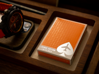 Lounge Edition in Hangar (Orange) with Limited Back by Jetsetter Playing Cards